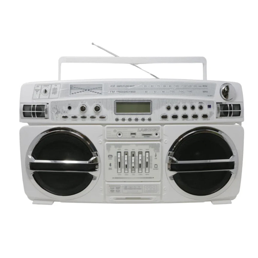 Lasonic Bluetooth Boombox Rechargeable 80s Style Ghetto Blaster I-931BT  (White)