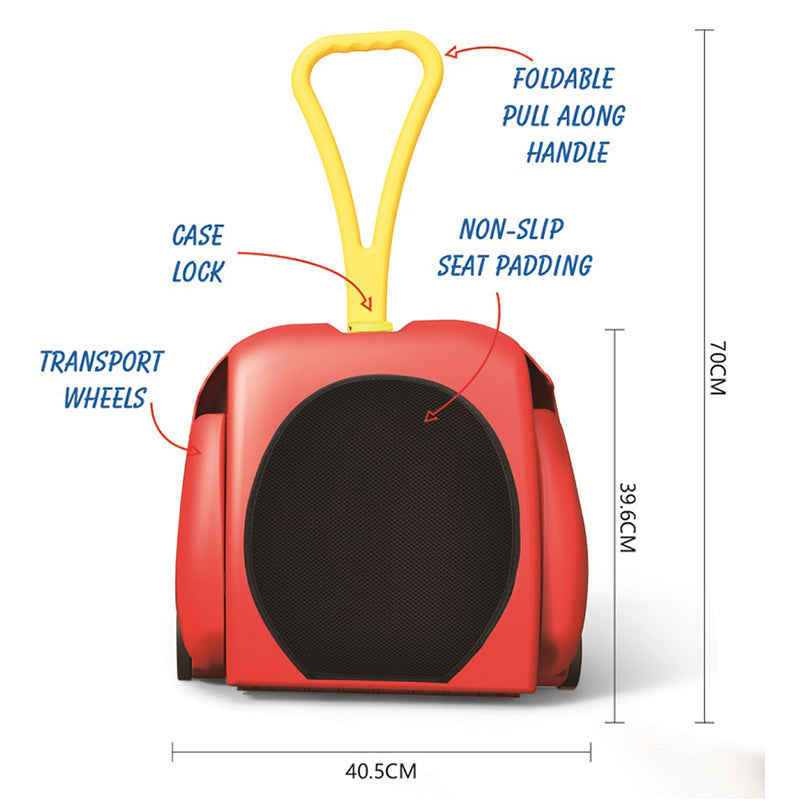BABY VOYAGE 2-in-1 Kid's Booster Seat & Travel Luggage | Convertible Rolling Carry Case
