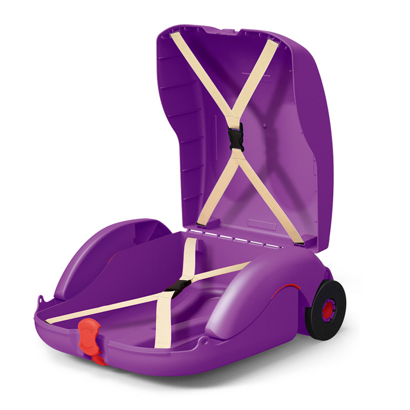 BABY VOYAGE 2-in-1 Kid's Booster Seat & Travel Luggage | Convertible Rolling Carry Case